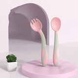 Baby Training Fork Spoon Twist Spoon Children's Tableware Set - Nioor