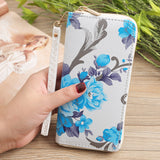 Women's Long Wallet Printed Single-pull Mobile Phone Bag Clutch