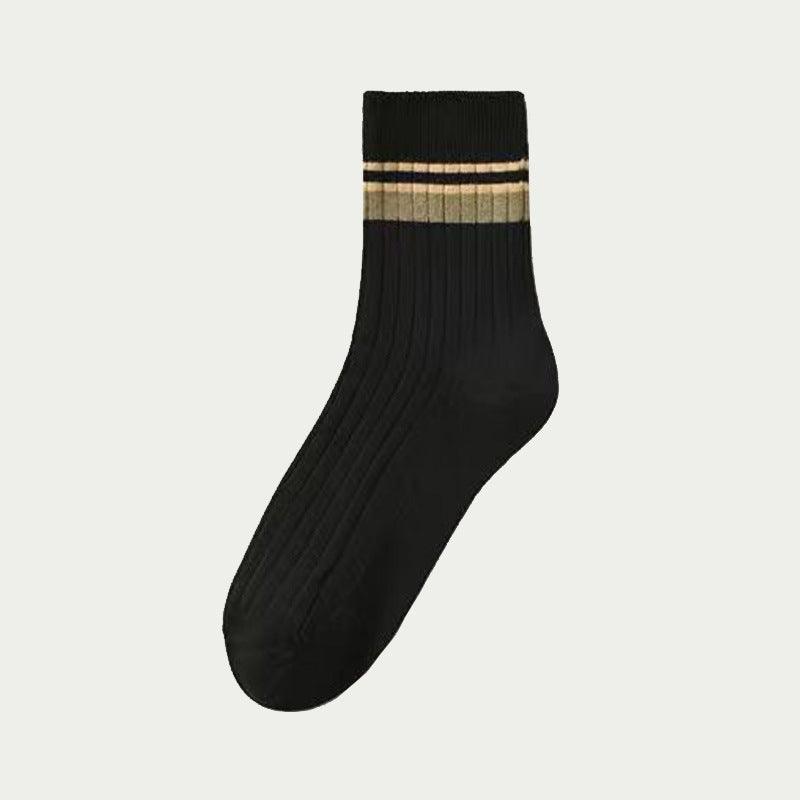 Men's Mid-calf Versatile Korean Style Japanese Style Academic Style Socks - Nioor