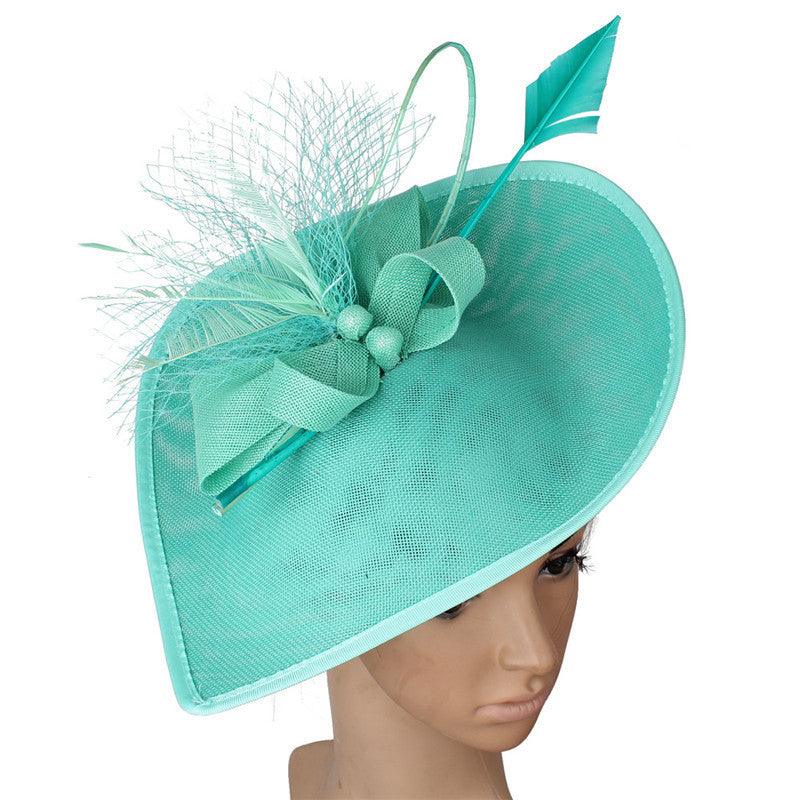 Retro Restaurant Party Headdress Ladies Banquet Hat Feather Hair Accessories - Nioor