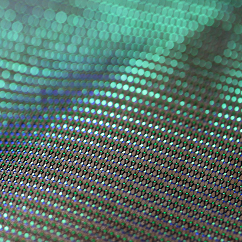 Bright Diamond Blue Perspective Laser Gradient Glitter Mesh Fabric