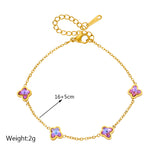 Affordable Luxury Fashion Elegant High-grade Colorful Geometric Glass Bracelet