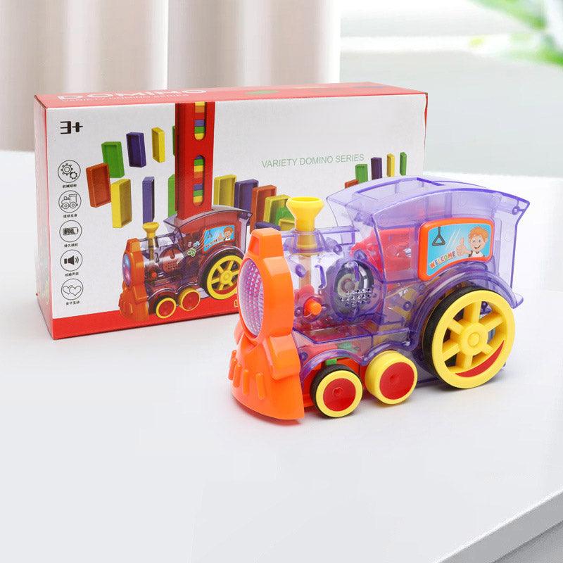 Domino Train Toys Baby Toys Car Puzzle Automatic Release Licensing Electric Building Blocks Train Toy - Nioor