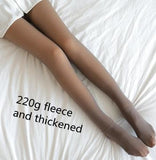 Fake Translucent Plus Size Leggings Fleece Lined Tights Fall And Winter Warm Fleece Pantyhose Women Fleece Lined Pantyhose Thermal Winter Tights - Nioor