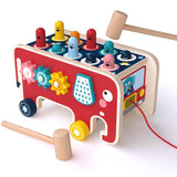 Montessori Toddlers Kids Wooden Pounding Bench Animal Bus Toys Early Educational Set Gifts For Children Toy Musical Instrument - Nioor