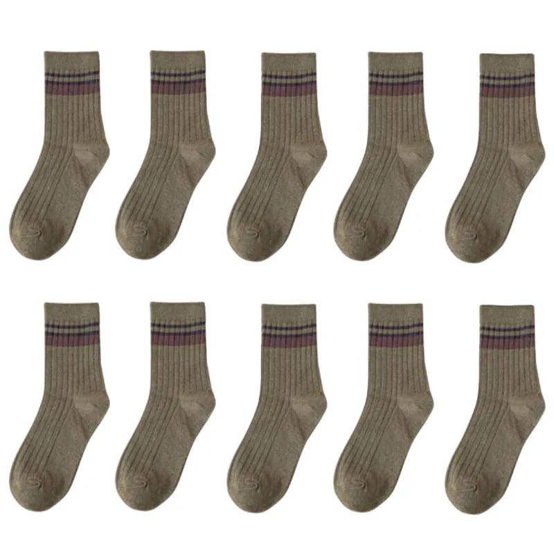 Men's Mid-calf Versatile Korean Style Japanese Style Academic Style Socks - Nioor