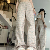 Hong Kong Style Floral Jeans For Women - Nioor