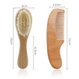 Baby Wool Brush Set, Baby Shower, Scrubbing Brush, Shower Comb - Nioor