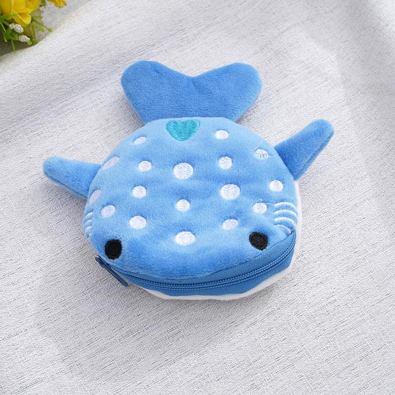 Plush Children's Shark Coin Purse Cute Cartoon Pendant - Nioor