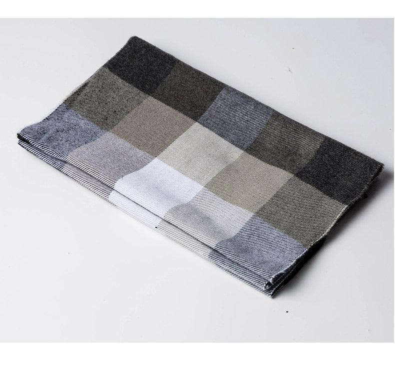 Stylish And Versatile Men's Plaid Warm Scarf - Nioor