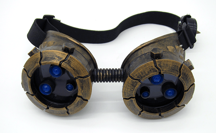 BadBoyStudio steampunk glasses cyber glow mask gas mask - Nioor