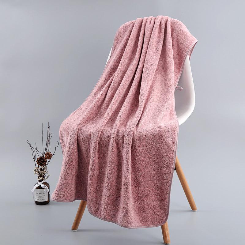 Bamboo charcoal solid color household bath towel for adults - Nioor