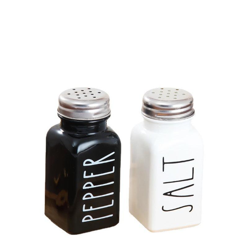 Barbecue Sprinkler Bottle Salt And Pepper Shaker Seasoning Bottle Square Glass Bottle - Nioor