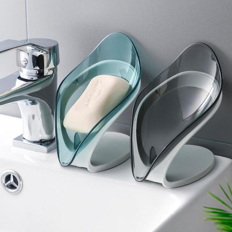 Bathroom Soap Holder Leaf Shape Soap Box Kitchen Dish Storage Box Non-slip Drain Soap Storage Case Container Bathroom Accessorie - Nioor