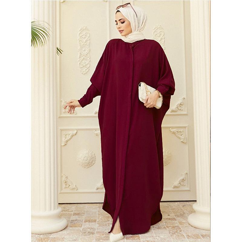 Batwing Sleeve Long Dress Clothes For Worship Service With Skirt Clothing - Nioor