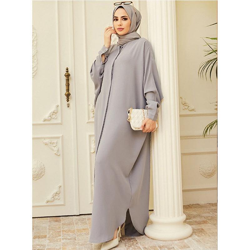 Batwing Sleeve Long Dress Clothes For Worship Service With Skirt Clothing - Nioor