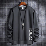 Thin Round Neck Sweater Men's Korean Hipster Sports Hoodie Male Student Coat Men - Nioor