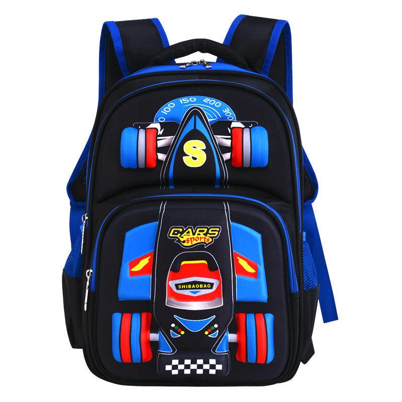 Three Dimensional Car Boys Primary School Trolley School Bag - Nioor