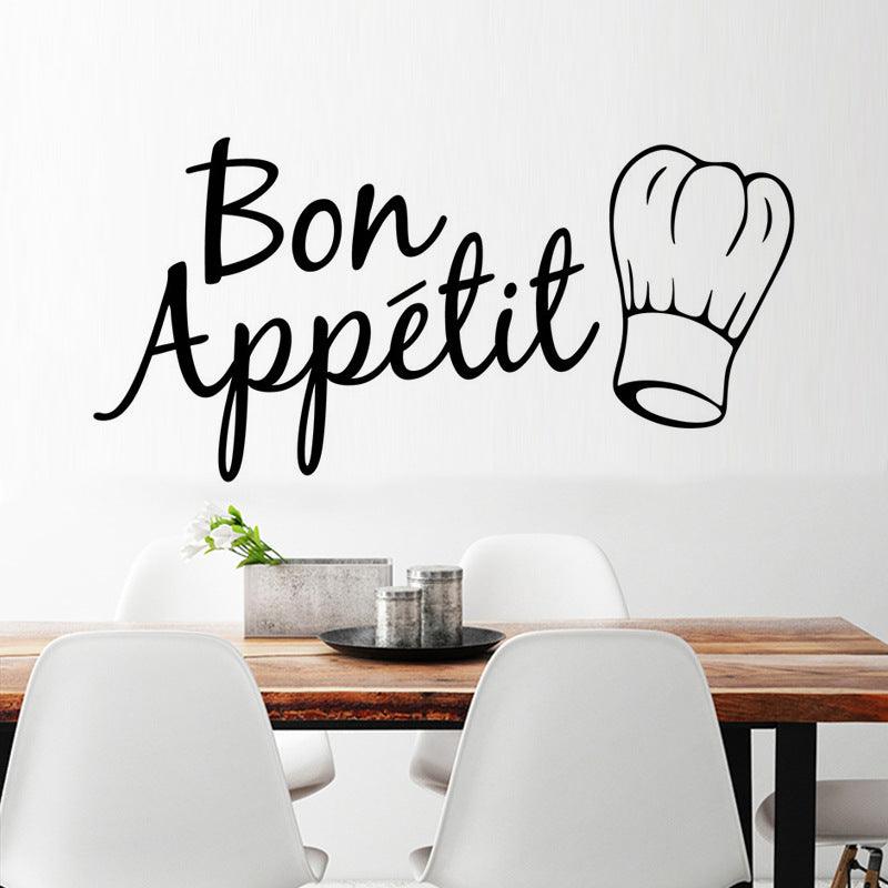 Van Gogh Stickers Kitchen Restaurant Bon Appetit Wall Stickers Creative Chef Hat Decorative Wall Sticker FX1094 - Nioor