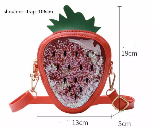 Summer Children's Pineapple Strawberry One Shoulder Jelly Bag - Nioor