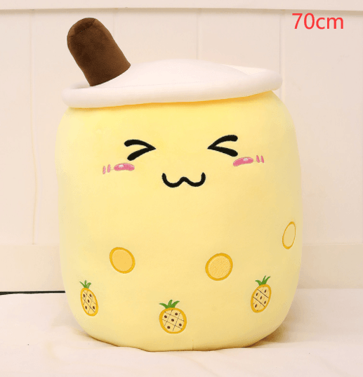 Cute Fruit Drink Plush Stuffed Soft Strawberry Milk Tea Plush Boba Tea Cup Toy Bubble Tea Pillow Cushion Kids Gift - Nioor