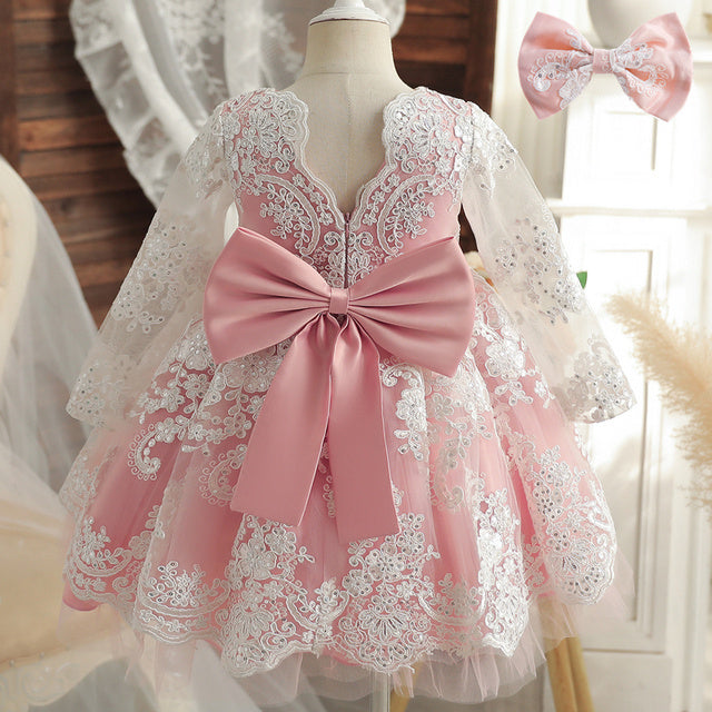 M Baby Girl Year Birthday Dress Newborn Christening Gown