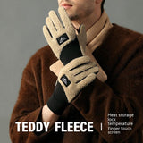 Teddy Velvet Insulated Gloves For Outdoor Use - Nioor