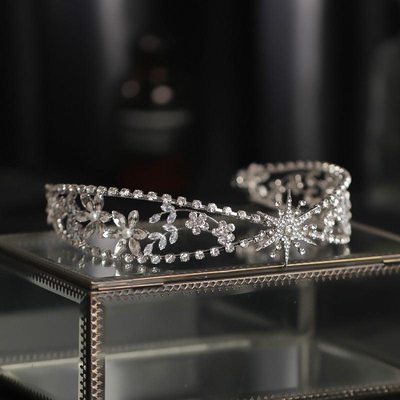 Bridal Crown Headdress Rhinestone Zircon Headband Light Luxury Wedding Wedding Accessories - Nioor