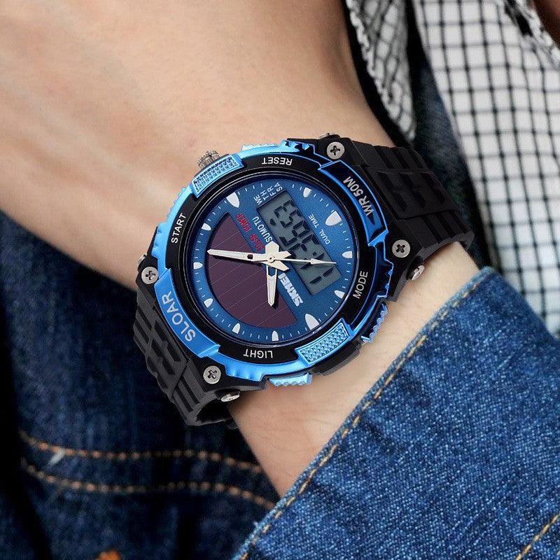 Time Beauty Men's Fashion Solar Watch Waterproof Electronic - Nioor