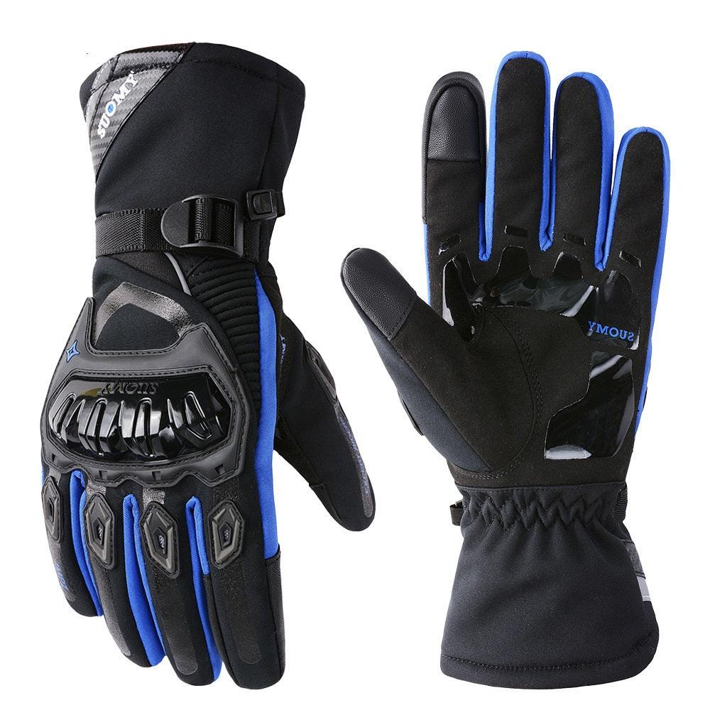 Winter Motorcycle Riding Touch Screen Waterproof Warm Electric Car Long Windproof Gloves - Nioor