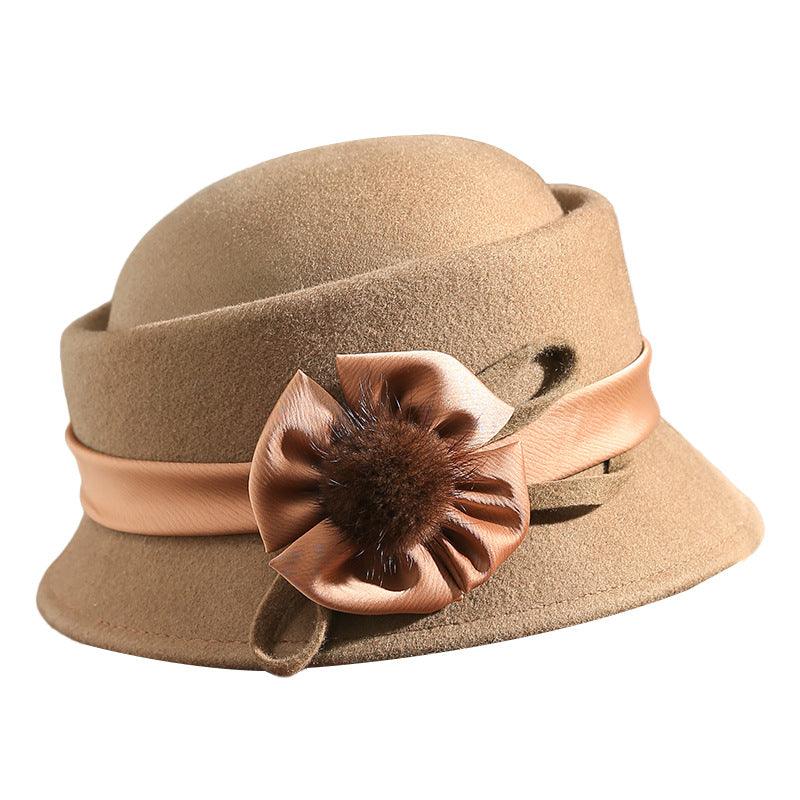 Retro Wool Top Women's Woolen Felt Hat - Nioor