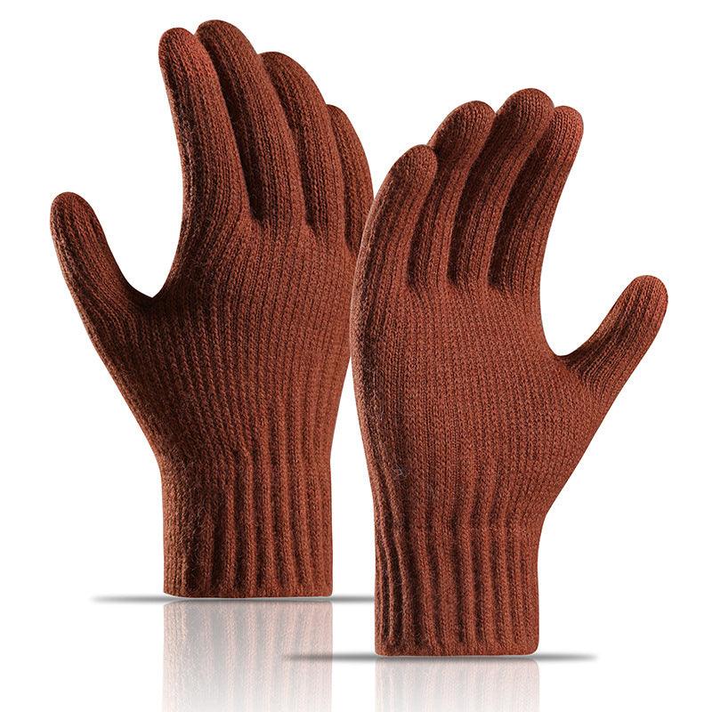 Winter Fleece Lined Padded Warm Keeping Knitted Gloves For Women - Nioor