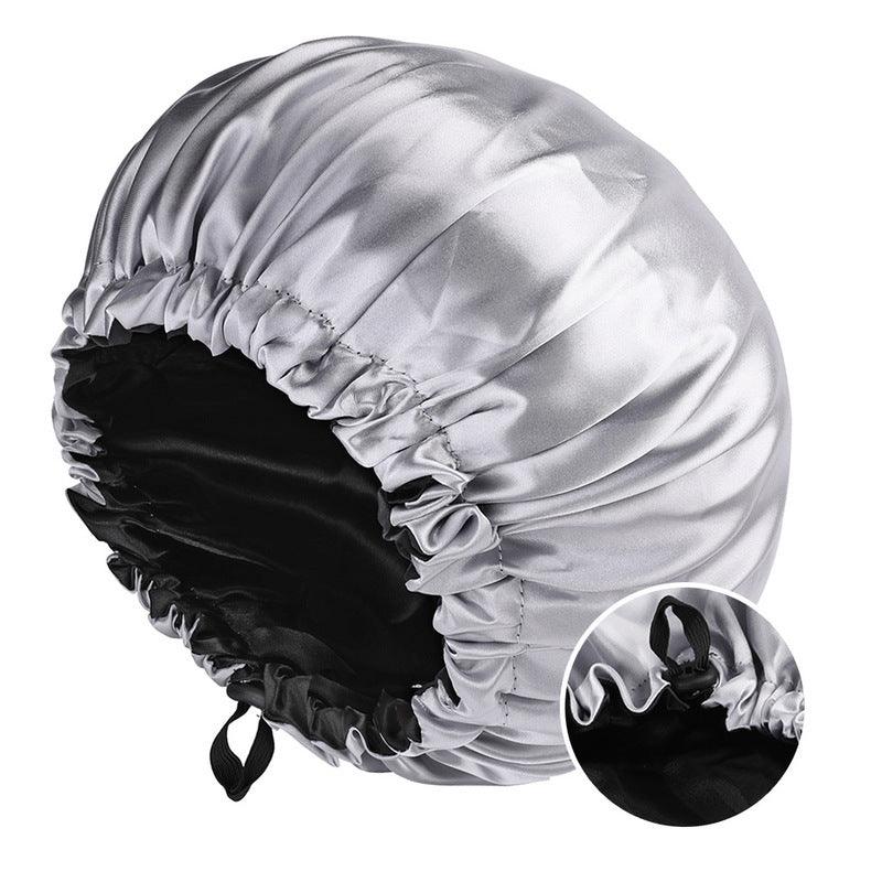 New Women's Fashion Double-layer Satin Sleeping Hat - Nioor