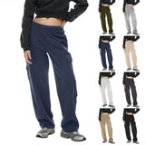 Women's Fashion Work Clothes Pocket Sweatshirt Trousers - Nioor