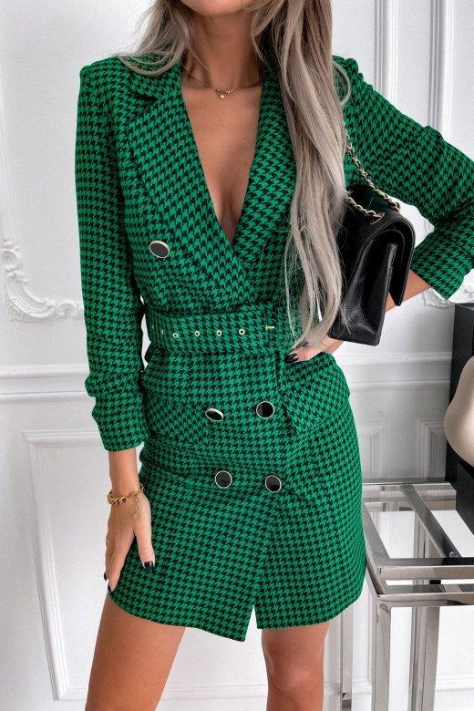 Autumn And Winter New Women's Fashion Long Sleeve Belt Double Breasted Suit Jacket - Nioor