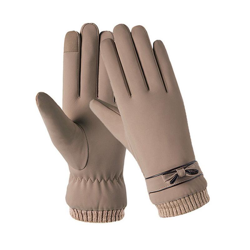 Gloves Women's Skin-feeling Fabric Soft And Windproof - Nioor