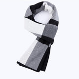 Men's Fashion Casual Plaid Warm Wool Scarf - Nioor