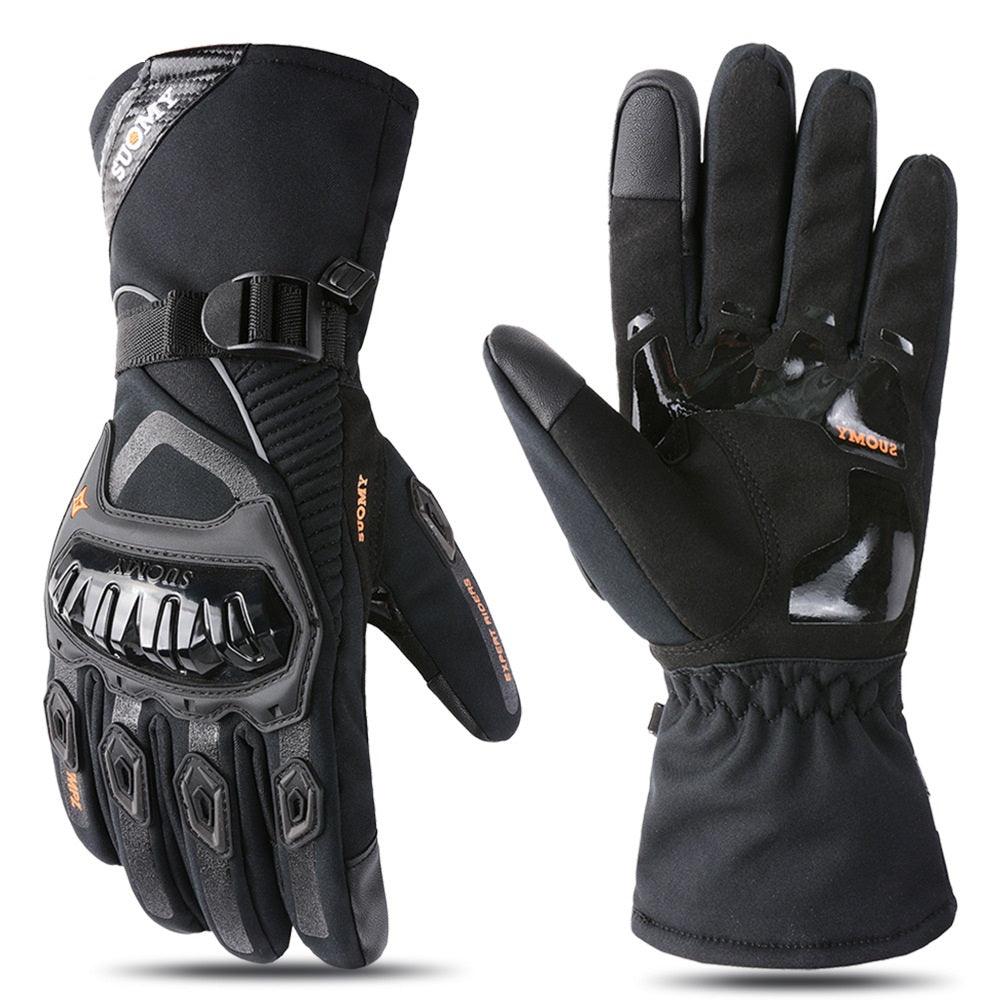 Winter Motorcycle Riding Touch Screen Waterproof Warm Electric Car Long Windproof Gloves - Nioor