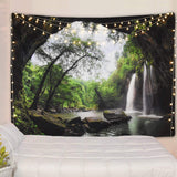 Beautiful Cave Waterfall Print Wall Hippie Tapestry Polyester Fabric Home Decor Wall Hanging Rug Carpets Waterfall - Nioor