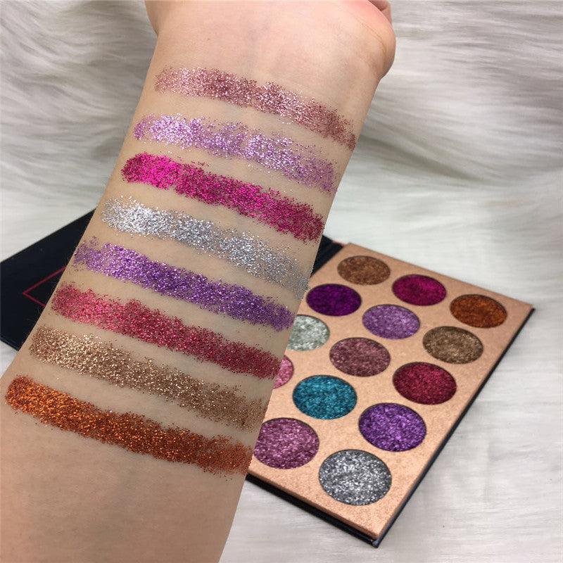 Beauty glazed 15 color sequins eye shadow - Nioor