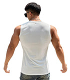 Summer Workout Vest Exercise Sleeveless Round Neck Striped Quick-drying Breathable Basketball Running Training Clothing Men - Nioor