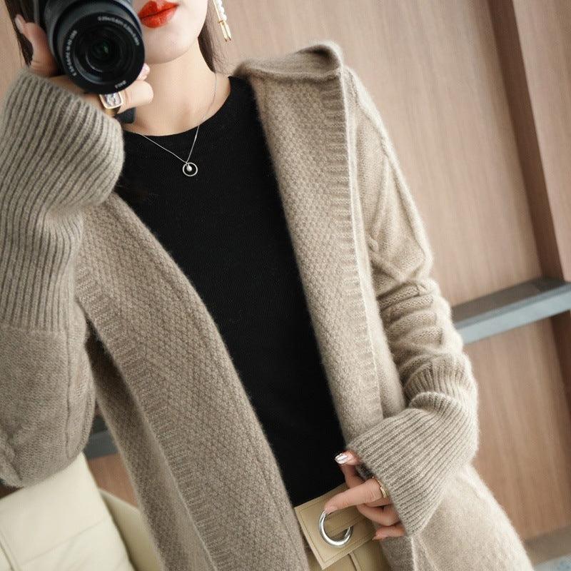 Women's Thick Fleece Hooded Coat - Nioor