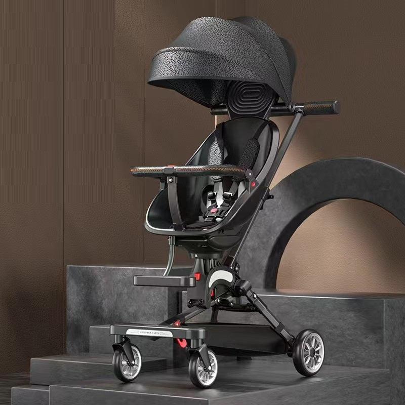 Can Sit And Lie Flat Two-way Folding Lightweight Shock-absorbing High-view Stroller - Nioor