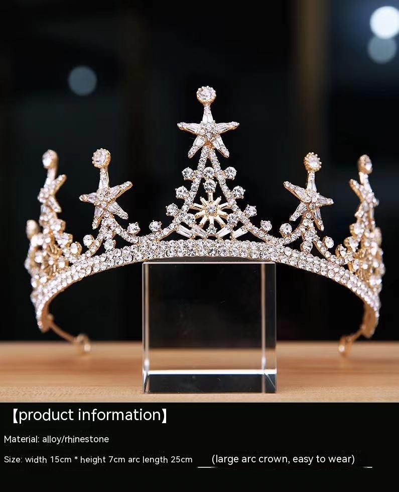 High-grade Alloy Luxury Atmosphere Bridal Crown Headdress - Nioor