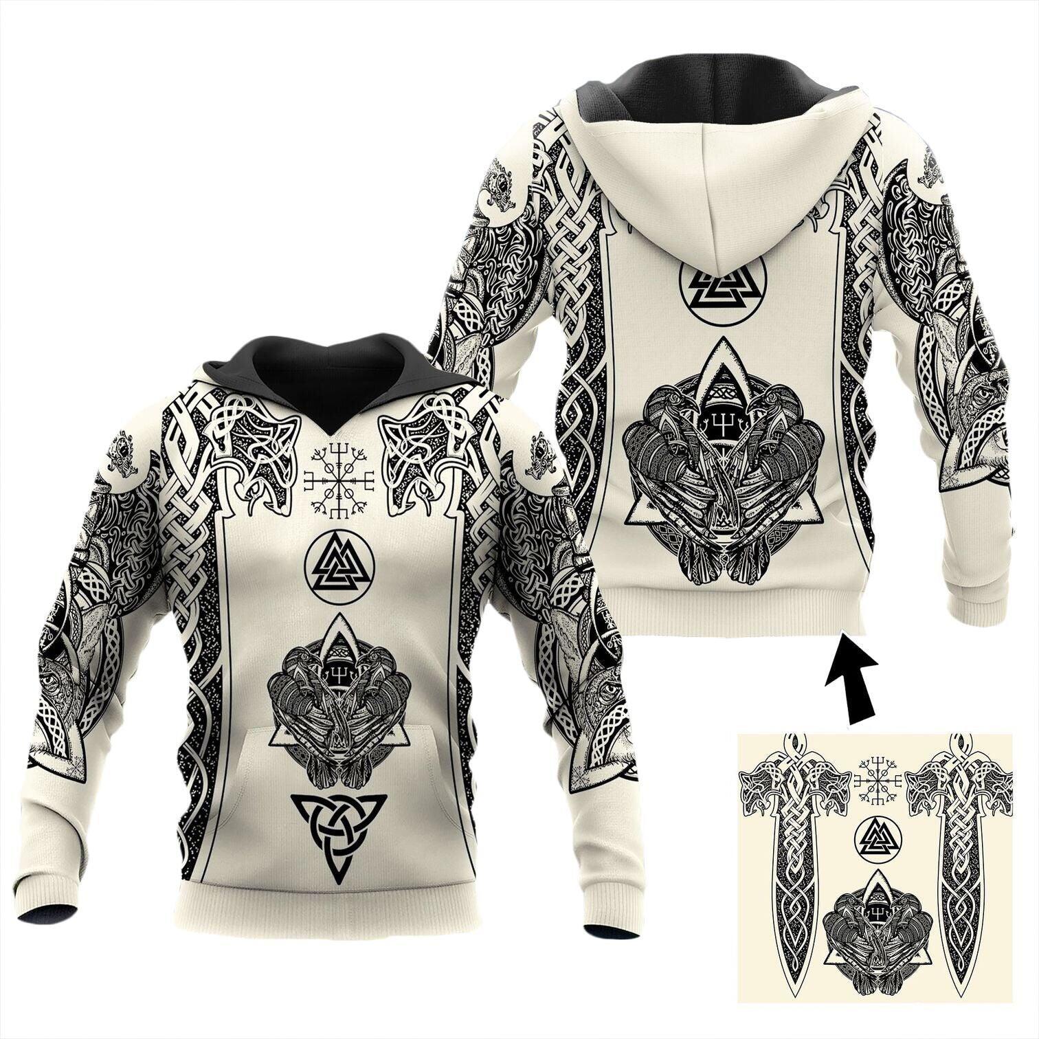 Spring And Autumn Fashion 3D Sweater Viking Warrior Printing - Nioor