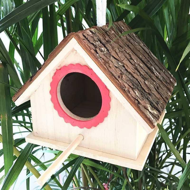 Bird House Bird Nest Outdoor Tree Parrot Breeding Box - Nioor