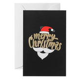 Black folding greeting card - Nioor