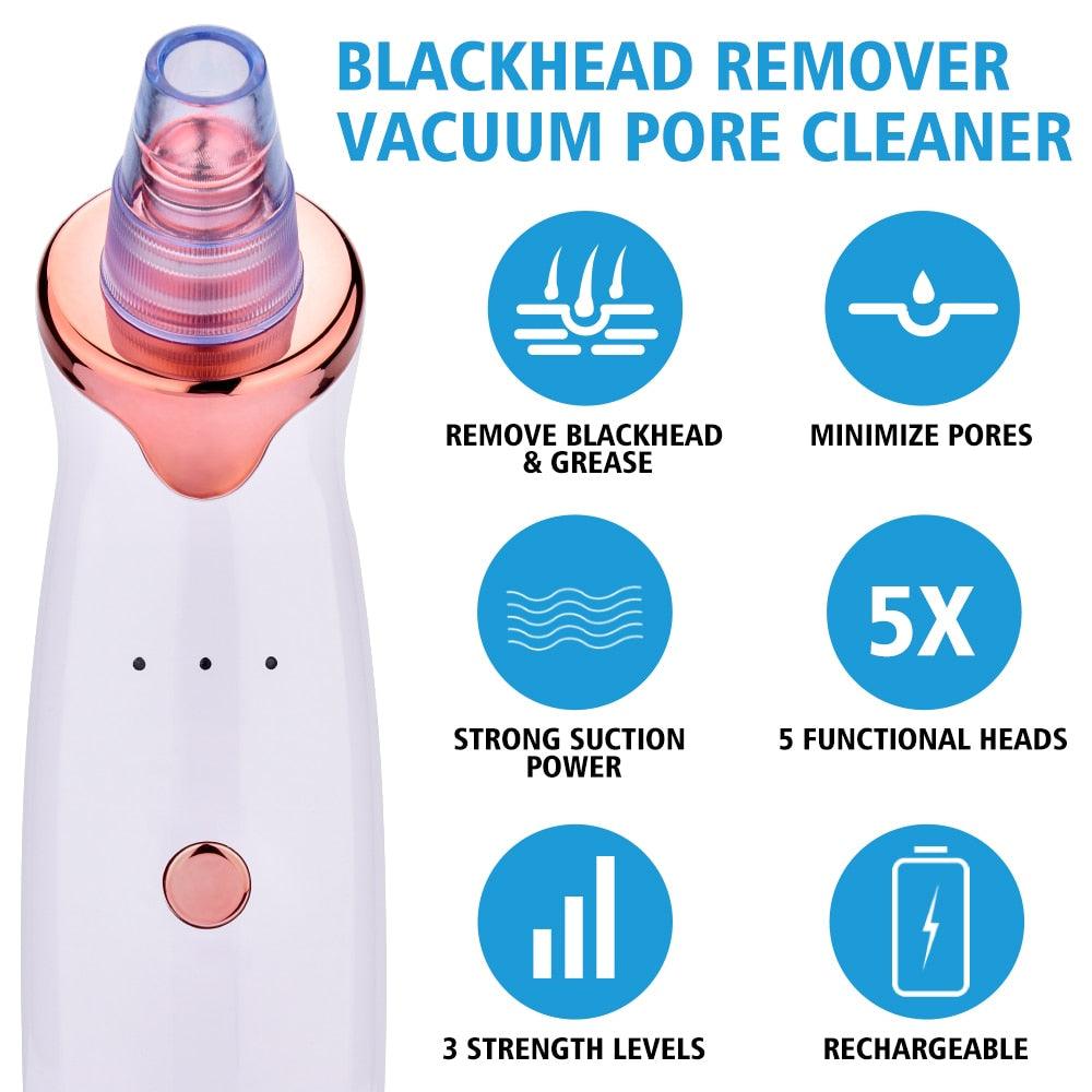 Blackhead Instrument Electric Suction Facial Washing Instrument Beauty Acne Cleaning Blackhead Suction Instrument - Nioor