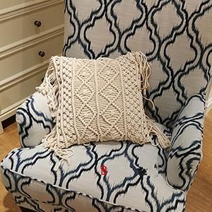 Bohemian Hand-woven Macrame Cotton Cushion Cover - Nioor