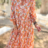 Bohemian Style Printed Dopamine Dress - Nioor